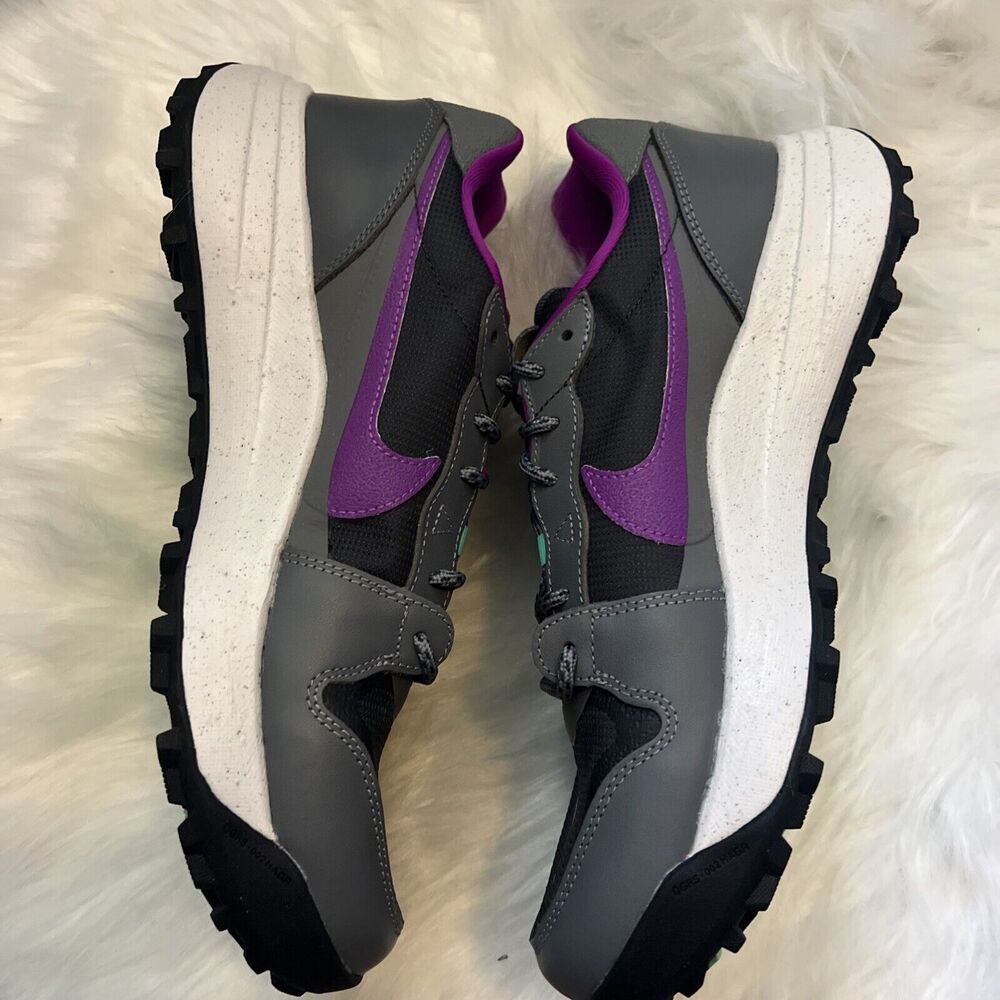 Nike Men's ACG Lowcate Trail Hiking Shoes Smoke Grey Purple Green Size 10.5 NEW - Picture 6 of 16